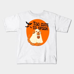 Halloween Ghostly Dog Too Cute To Spook Kids T-Shirt